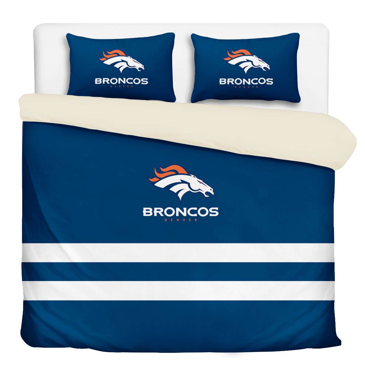 Denver Broncos 3-Piece Full Bedding 002